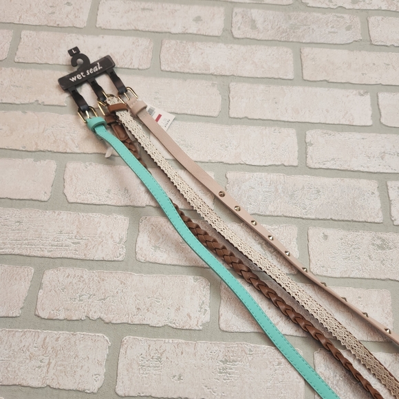 Wet Seal Womens Mid Waist Multiple Belts Size L - Picture 3 of 8